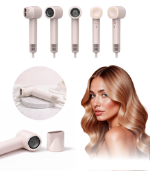 SUSZARKA DO WŁOSÓW 5w1 KREMOWA WIELOFUNKCYJNA 3 PRĘDKOŚCI NAWIEWU 3 POZIOMY TEMPERATURY ZIMNY NAWIEW JONIZACJA DO SUSZENIA LOKÓW WYGŁADZANIA