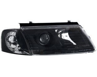 Lampy reflektory przednie Vw Passat B5 96-00 DEPO czarne soczewki