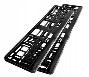 Ramki pod tablice rejestracyjna Czarny połysk 2szt