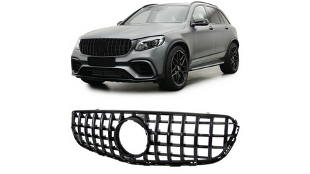 Grill sportowy GT Gloss Black Camera MERCEDES GLC X253 GLC C253 przed liftem 2015-2019