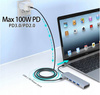 ADAPTER HUB 6W1 USB-C PD 100W 3x USB 3.0 HDMI 4K