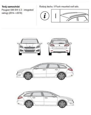 Bagażnik dachowy CRUZ AIRO FIX DARK Peugeot 508 I SW