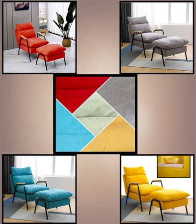 FOTEL Z PODNÓŻKIEM OSLO ROZKŁADANY REGULOWANY LEŻANKA Z PODUSZKAMI