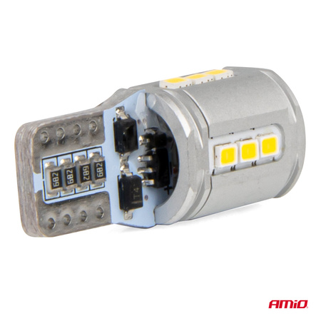 Żarówki LED CANBUS T10e W5W 15x2016 SMD White 12V 24V AMIO-03723
