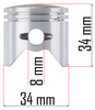 Cylinder tłok zestaw do dmuchawy RTODL0057-CT