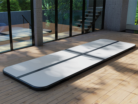 AIRTRACK 4 M CZARNY ŚCIEŻKA AKROBATYCZNA MATA GIMNASTYCZNA MATERAC DMUCHANY MOCNY POMPKA TORBA DO ĆWICZEŃ ZABAWY DLA DZIECI DOROSŁYCH