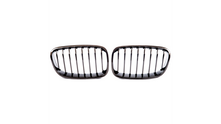 Grill sportowy pojedyncze żeberka Carbon Look BMW 1 F20 F21 przed liftem 2011-2015