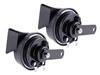Klakson 12V, 118 dB, dwutonowy, ślimakowy, średnica 80 mm, boczny, homologacja E9, 2 szt.