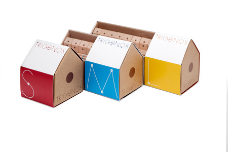 Drewniane klocki konstrukcyjne Mini Trigonos S - 42 el.