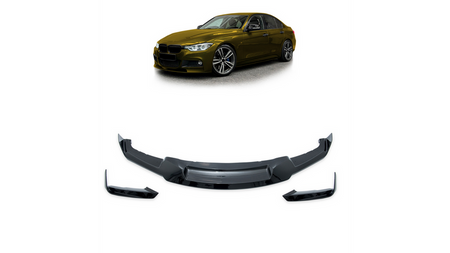 Dokładka przedniego zderzaka Gloss Black BMW 3 F30 F31 2012-2018