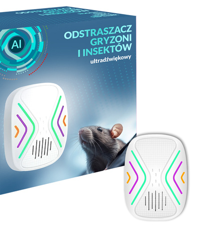 ODSTRASZACZ ULTRADŹWIĘKOWY NA GRYZONIE OWADY KUNY SKUTECZNY ODSTRASZACZ PRZECIW SZKODNIKOM ELEKTRYCZNY