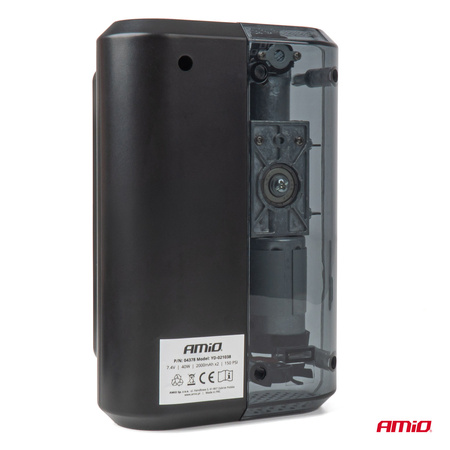 Kompresor samochodowy bezprzewodowy akumulatorowy powerbank LED USB-C 40W AMIO-04378