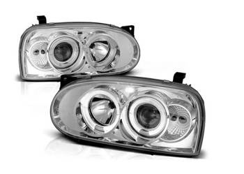 Lampy Reflektory Vw Golf 3 III 91-97 Ringi Chrome