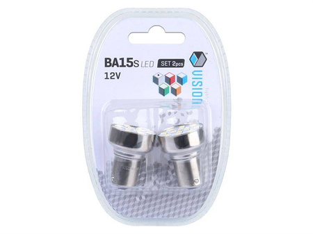 Żarówka VISION P21W BA15s 12V 12x 2835 SMD LED, biała, 2 szt.