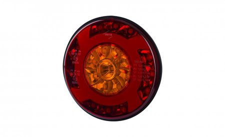 Lampa zespolona tylna HOR 75 - LUCY, diodowa 12/24V (z pierścieniem, kierunkowskaz, światło hamowania, światło pozycyjne, przewód 4x0,5 mm2, długość 1,5 m)