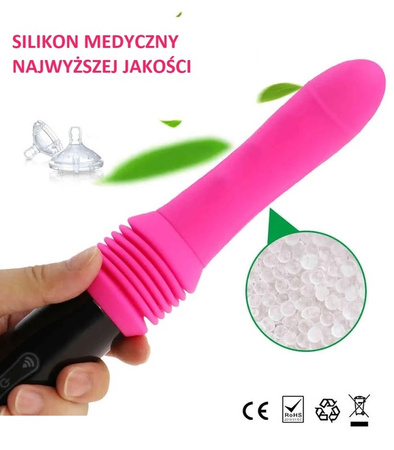 WIBRATOR TELESKOPOWY Z PILOTEM WIELOFUNKCYJNY WIBRUJĄCY RUCH POSUWISTY KULKI