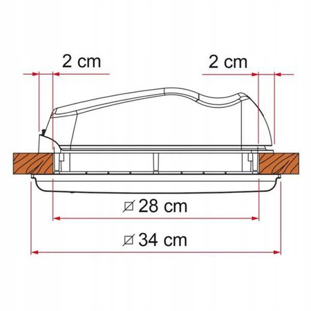 Okno dachowe vent 28 crystal przezroczyste Fiamma