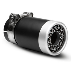 Końcówka wydechu HYBRID - prosta zaoblona z dyfuzorem srebro