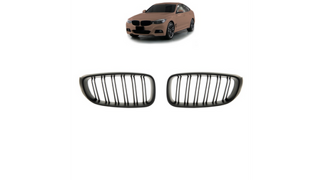 Grill sportowy podwójne żeberka Matt Black BMW 3 F34 2013-2020