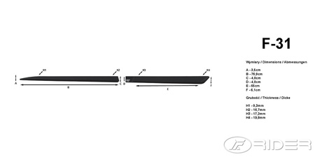 Vw Polo VI 5d listwy boczne