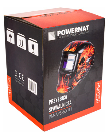 SAMOŚCIEMNIAJĄCA MASKA PRZYŁBICA SPAWALNICZA FILTR AUTOMATYCZNA LCD PM-APS-600T1