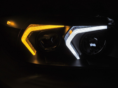 Lampy przednie BMW E90 E91 neon LED look G20 black