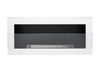 Biokominek 900x400 z szybą Biały Połysk
