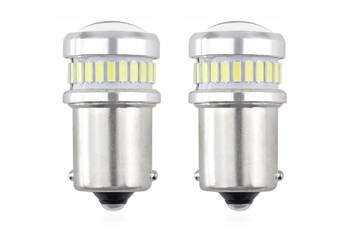 Żarówki LED CANBUS 3014 24SMD + 3030 6SMD BA15S P21W R10W R5W White 12V 24V AMIO-02448