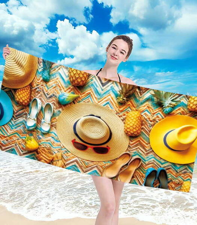 RĘCZNIK PLAŻOWY KĄPIELOWY 100 X 180 CM MIKROFIBRA DUŻY SZYBKOSCHNĄCY MIĘKKI KOLOROWY