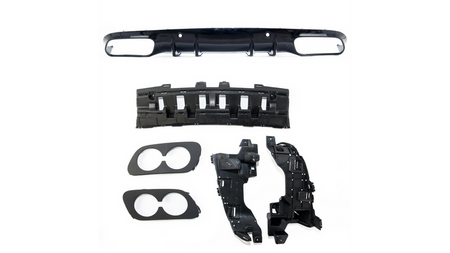 Tylny dyfuzor Black MERCEDES C-Class C205 A205 Cabrio