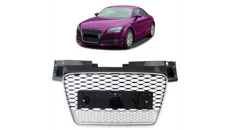 Grill sportowy Silver Matt & Gloss Black AUDI TT 2006-2014