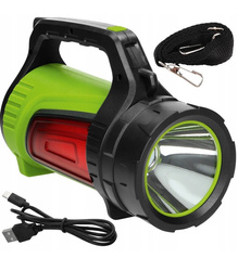 LATARKA SZPERACZ REFLEKTOR AKUMULATOROWA LED XM-L T6 USB POWERBANK 5 TRYBÓW