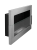 Biokominek wiszący z szybą  650x400 inox
