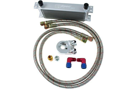Zestaw chłodnicy oleju D1Spec 15 rzędów + Adapter