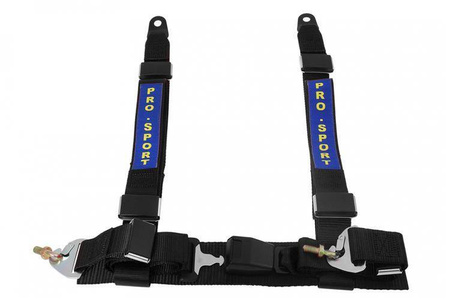 Pasy sportowe 4p 2" Black - Pro Sport
