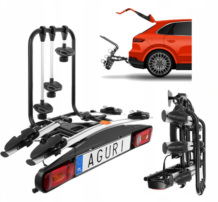 Platforma bagażnik rowerowy Aguri Active Bike 2 rowery silver