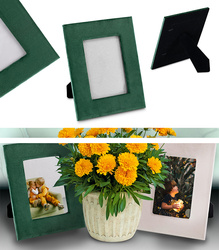 RAMKA NA ZDJĘCIE 21 X 26 CM PROSTOKĄTNA AKSAMITNA STOJĄCA DESIGNERSKA REGULOWANA DO WNĘTRZ