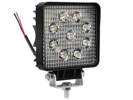 Lampa robocza 12/24V, 9x3W, 9 diod CREE dł. 117  szer. 45 wys. 117mm