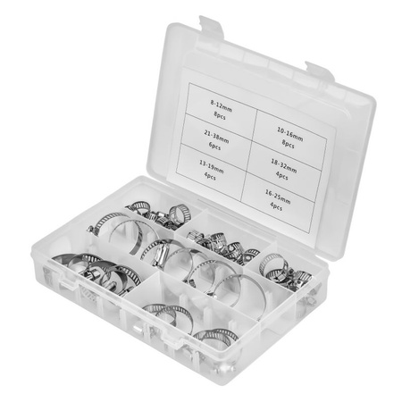 ZESTAW OPASEK ZACISKOWYCH ŚLIMAKOWYCH 34EL. KD10866