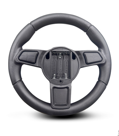 JEŹDZIK PCHACZ POJAZD BIAŁY PODNÓŻEK PEDAŁ GAZU DŹWIĘKI UCHWYT NA BATERIE DO ZABAWY JAZDY DLA DZIECI