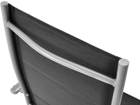KRZESŁO OGRODOWE SKŁADANE NA TARAS BALKON METALOWE REGULOWANE OPARCIE TRZY POZYCJE