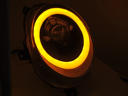 Lampy Reflektory TUBE LIGHT Black LED DRL do MINI Cooper F55 / F56 / F57 2014–2017