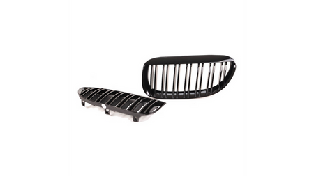 Grill sportowy podwójne żeberka Gloss Black BMW 6 E63 E64 2003-2010