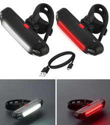 LAMPKA ROWEROWA LED TYŁ PRZÓD 100 LM 6 TRYBÓW ŁADOWANIE USB