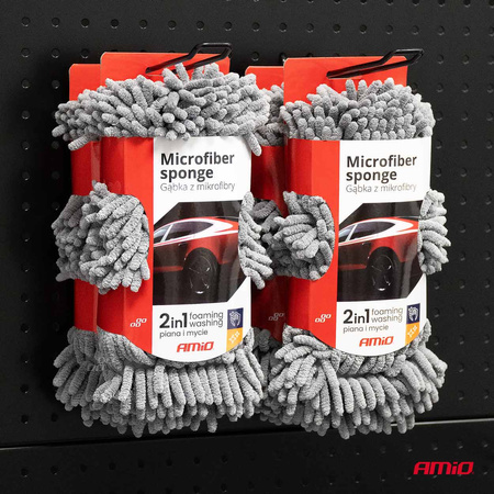 Gąbka do mycia czyszczenia samochodu z mikrofibry Cwash-08 AMIO-01275