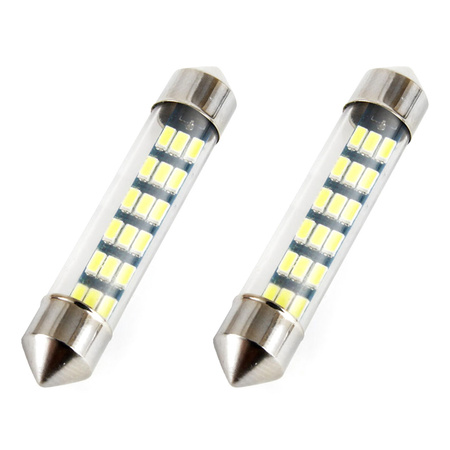 Żarówki LED STANDARD 3014 18SMD Festoon C5W C10W C3W 41mm White 12V AMIO-01092
