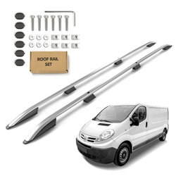Relingi dachowe Nissan Primastar I X83 L2 | LWB 2002-2015 Srebrny LONG