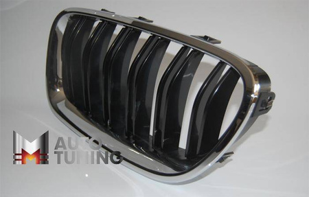 GRILL (NERKI) BMW F10/F11 LOOK M5 BLACK/CHROM