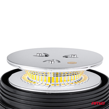 Lampa ostrzegawcza błyskowa kogut 39 LED magnes R65 R10 12V 24V WAR11M AMIO-01500