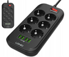 Listwa zasilająca 6 Gniazda + 4x szybkie ładowanie USB Przedłużacz